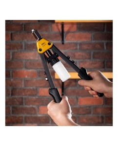 Купить Двуручный заклепочник DELI DL236913 330мм, носовая часть из хромомолибденовой стали, сменные насадки 2,4–3,2–4,0–4,8–6,4 мм 98414  в E-mobi