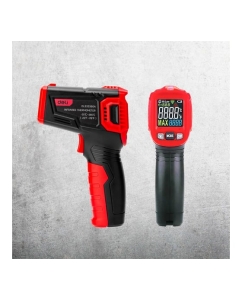 Купить Инфракрасный пирометр (термометр) с цветным экраном DELI DL333380a (диапазон изм. -30-380°C или -22-716℉) 102969 в E-mobi