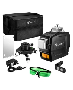 Купить Построитель лазерных плоскостей DEKO DKLL12PG1 (3х360, зеленый луч) 065-0278 в E-mobi