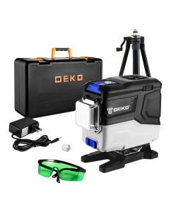 Купить Лазерный самовыравнивающийся профессиональный уровень в кейсе DEKO LL12-HVR SET 2 PREMIUM со штативом 1 м (12 линий) 065-0105-1 в E-mobi
