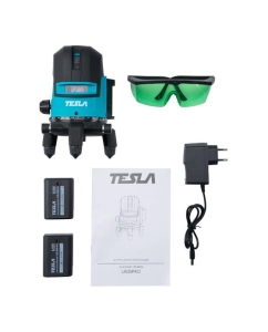 Купить Лазерный уровень TESLA UR30PRO линейный крест 30м ±0,2мм/м зеленый луч 663151 в E-mobi