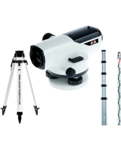 Купить Профессиональный комплект ADA: нивелир оптический PROF X32 + рейка нивелирная телескопическая STAFF 5 + штатив алюминевый на клипсах Light А00119_К2 в E-mobi