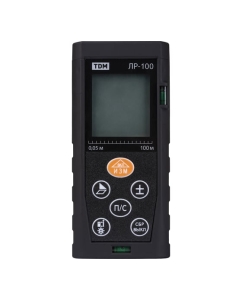 Купить Лазерная рулетка TDM ЛР-100 дальность 100 м, точность 2 мм, подсветка, IP54, 2хAAA, “Алмаз” SQ1018-0203  в E-mobi