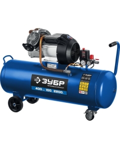 Купить Воздушный масляный компрессор ЗУБР Профессионал 400 л/мин, 100 л, 2200 Вт, КПМ-400-100 в E-mobi