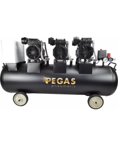 Купить Малошумный компрессор Pegas pneumatic PG-4200 120л, 460 л/мин, 4.2квт безмасляный 6623 в E-mobi