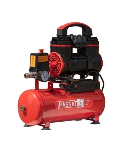 Купить Компрессор Aurora PASSAT-8 BLACK тихий, безмасляный, 8 л, 170л/мин, 0.9 кВт 35008  в E-mobi