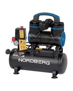 Купить Компрессор безмасляный NORDBERG 220В, ресив. 8л, 170 л/мин NCEO8/170 в E-mobi