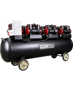 Купить Поршневой безмасляный компрессор KraftWell 1500 л/мин, 10 бар, 280 л, 380 В, сеть 380 В, произв-ть 1500 л/мин, объем ресивера 280 л, в комплекте KRW-AC1500-280L в E-mobi