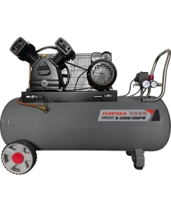 Купить Компрессор Парма K-2300/100РМ (масляный ременной, 2200Вт, асинхронный, 100л, 336л/мин, 10бар, вых. 2шт/рапид) 02.014.00013 в E-mobi