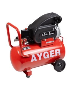 Купить Поршневой масляный компрессор AYGER 260 л/мин, 8 бар, 1.5 кВт, 50 л AFL50/260 в E-mobi