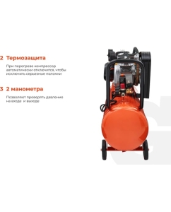 Купить Ременной компрессор (100 л; 10 бар; 430 л/мин) Gigant BCL-100  в E-mobi