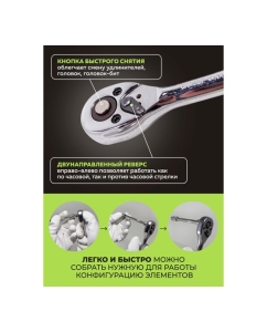 Купить Набор инструмента ForsLine 1/4" 6-гранные, 4-14 мм, 46 предметов FL-2462-5(52221)  в E-mobi