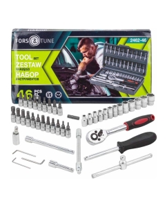 Купить Набор инструмента FORS&TUNE 46 предметов 1/4 (6-гран.)(4-14мм) FORSandTUNE-2462-46(60434)  в E-mobi