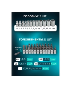 Купить Набор инструмента FORS&TUNE 46 предметов 1/4 (6-гр.)(4-14мм) FORSandTUNE-2462-5(57952)  в E-mobi