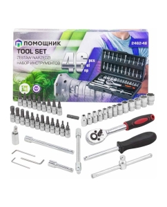 Купить Набор инструмента Помощник 46 предметов 1/4 (6-гран.)(4-14мм) 2462-46(60437) в E-mobi