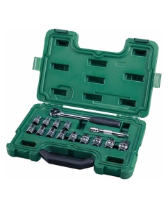 Купить Набор торцевых головок Sata с принадлежностями, пласт. кейс, 15 предметов 09525 в E-mobi