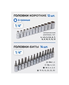 Купить Набор головок и бит с трещоткой Forsage в пластиковом держателе 28 пр  F-027-5 MSA(9671)  в E-mobi