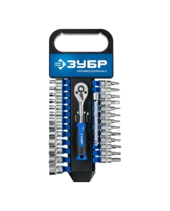 Купить Набор торцовых головок ЗУБР Профессионал ТМ-28, 28 предметов 27645-H28_z01 в E-mobi