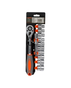 Купить Набор торцовых головок STHOR 1/2 с трещоткой 12 предметов 58633 в E-mobi