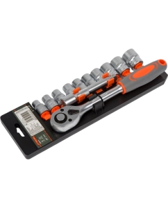 Купить Набор торцовых головок STHOR 1/2 с трещоткой 12 предметов 58633  в E-mobi