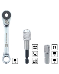 Купить Набор бит и головок Einhell битодержатель, ключ реверсивный, xs-case, 21 предмет 118683  в E-mobi