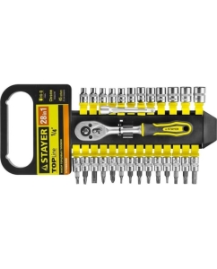 Купить Набор STAYER STANDARD 1/4", 28 предметов 27754-H28  в E-mobi