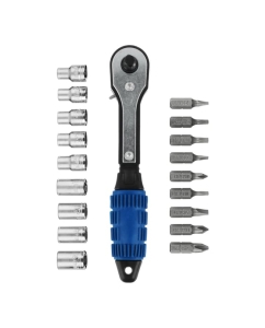 Купить Набор бит и торцевых головок с трещоткой РОКОТ 19 предметов 689-001 в E-mobi