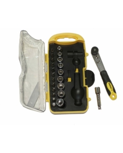 Купить Мини набор бит и головок NIKONA с трещоткой, 1/4", 5-13мм, в пластиковом ящике, 23пр 27-354  в E-mobi