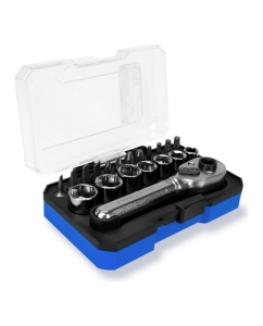 Купить Набор бит vertextools 20 предметов, трещотка, головки 0033-20 в E-mobi