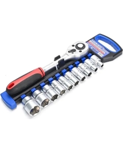 Купить Набор инструментов МаякАвто 10 головок 6гр. 8-24 мм, с трещоткой 1/2