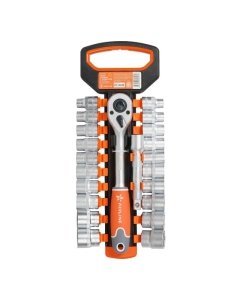 Купить Набор головок с трещоткой Airline 1/2 72Т 22пр. (10-24мм, дюйм. размеры 3/8-15/16, удл. 125мм) ATAO083 в E-mobi