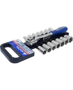 Купить Набор торцевых головок с трещоткой 1/2", 8-24 мм, 15шт МАСТАК 0-4015H  в E-mobi