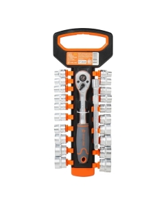 Купить Набор головок с трещоткой Airline 3/8 72Т 22пр. (8-21мм, дюйм. размеры 5/16-7/8, удл. 150мм) ATAQ019 в E-mobi