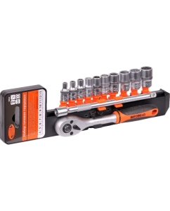 Купить Набор торцевых головок АвтоDело 1/4" DR 12 предметов холдер 39844 14565  в E-mobi