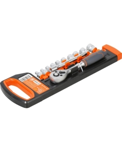 Купить Набор головок с трещоткой Airline 1/4 72Т 12пр. (4-13мм, удлинитель 100мм) ATAP053  в E-mobi