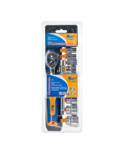 Купить Набор торцевых головок и принадлежностей 3/8 Dr 12 предметов KRAFT KT 700319 в E-mobi