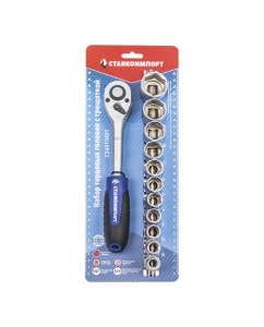 Купить Набор торцевых головок с трещоткой Станкоимпорт 1/2", 12 предметов CS4011HDT  в E-mobi