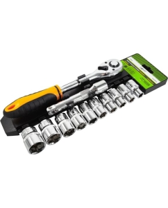 Купить Набор 6-гранных торцевых головок с трещоткой Pobedit 1/2", 12 предметов 2849303  в E-mobi