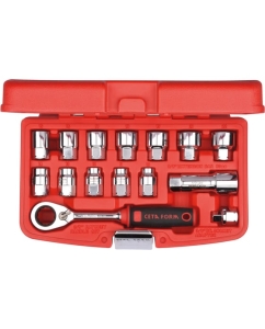 Купить Набор торцевых головок и принадлежностей Ceta Form 15 предметов, C10-15PG1 в E-mobi