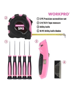 Купить Набор инструментов для женщин WORKPRO 100 предметов WP206818  в E-mobi
