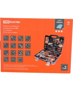 Купить Универсальный набор инструментов TDM №2, 21 позиция, CR-V сталь "Алмаз" SQ1014-0102  в E-mobi