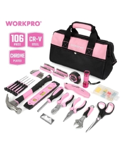 Купить Набор инструментов WORKPRO Pink Lady для домашнего ремонта, c сумкой для хранения WP206801  в E-mobi