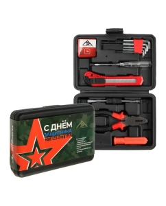 Купить Набор инструментов ЛОМ в подарочном кейсе к 23 февраля, 11 предметов 9305213 в E-mobi