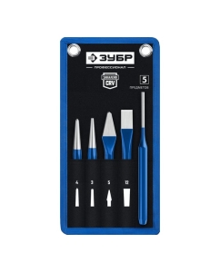 Купить Набор зубил и кернеров ЗУБР Профессионал в чехле, 5 предметов 21070-H5 в E-mobi