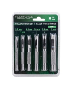 Купить Набор пробойников Rockforce 6 предметов 3-8мм, на полотне RF-3691(16389) в E-mobi