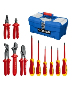 Купить Набор диэлектрического губцевого инструмента Зубр Профессионал 12 предметов 2214-H12_z01 в E-mobi