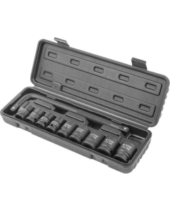 Купить Набор ударных головок с Г-образным воротком Forsage 1/2''10пр.+1(10,12,13,14,17,19,21,22,24мм), в кейсе f-4104-5mpb 54600 F-4104-5MPB(54600)  в E-mobi