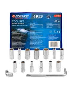 Купить Набор глубоких головок Forsage 15 предметов F-4157(58290) в E-mobi