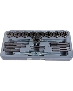 Купить Набор метчиков и плашек М3 - М12, плашко-метчикодержатель (20 предметов в пласт. боксе) SPARTA 773105 в E-mobi