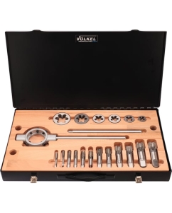 Купить Набор метчиков и плашек VOELKEL G(BSP) 1/8 -1.0 HSS-G 26 предметов V48020  в E-mobi